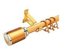 Juego de barra de cortina de 28 mm de grosor, barra divisora ajustable de 220 cm con tapas cilíndricas en contraste, elegante acabado dorado, perfecto para decoración del hogar y separación de