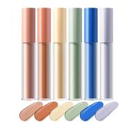 Juego de barras correctoras de color: barra correctora de cobertura total, barra correctora doble de larga duración de 6 piezas, herramienta para resaltar el contorno del maquillaje facial | Color apa