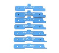 Juego de barras de configuración para mesa de enrutador, bloques de medición de acero aleado para cortadores de madera, para un ajuste preciso de la guía y de la altura de la hoja;