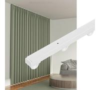 Juego de barras de cortina de aluminio ultrafinas de 280 cm (4 x 70 cm), montadas en el techo para espacios privados, separadores de habitaciones, cortinas de caravana, accesorios de dormitorio, color