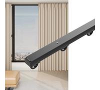 Juego de barras de cortina de aluminio ultrafinas para montaje en techo de 280 cm (4 x 70 cm), ideal para espacios privados, separadores de habitaciones, cortinas de caravana, decoración de dormitorio