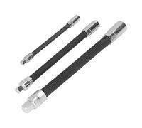 Juego de Barras de Extensión de Acero con Resorte de 3 Piezas, Soporte Magnético Flexible de 1/4 pulg. 3/8 pulg. 1/2 pulg. con Cerradura, Fácil de Usar para Reparación de