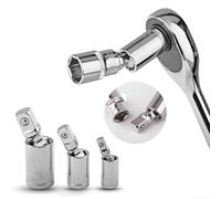 Juego de barras de extensión de adaptador de enchufe profesional de 14, 38, 12 con articulación, acero al cromo vanadio para trabajos de reparación y montaje (1/2 pulgada)