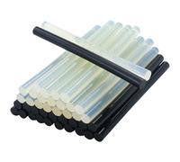 Juego de barras de pegamento caliente, 20 barras de pegamento negro y 20 barras de pegamento transparente, mini barras de pistola de pegamento termofusible para pistola de pegamento caliente (7 mm x