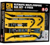 Juego de barras multiusos Roughneck Ultimate - Set de 5 piezas | Kit de barras de palanca: barra multiusos 7 y 13", barra de demolición 12 y 15" y barra Gorilla 14"