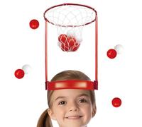 Juego de Basket-Ball Head Hoop para niños pequeños, juego de baloncesto de cabeza de aro de baloncesto, juguetes de baloncesto para pequeños, juego de diadema de red de cesta para edades de 3 a 6 años