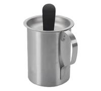 Juego de Basting Multifunctional Basting, BBQ Basting Pot, Barbacoa Salsa Pot, Basting Brush Set, 9,3 x 9,3 x 15,5 cm, Stainless Steel Basting Pot with Brush, Perfect for Saucing and Grill at Home and