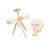 Juego de batería de madera de fácil montaje para jugar en casa, música, educación, actividad, juguete de música para niños