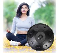 Juego de batería de mano de acero D Minor de 440 Hz, color morado vibrante, ideal para adultos y niños, incluye 9 tonos, 2 mazos, soporte, funda suave y paño de limpieza, instrumento musical perfecto