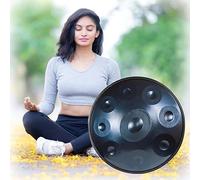 Juego de batería de mano de acero D Minor de 440 Hz, color morado vibrante, ideal para adultos y niños, incluye 9 tonos, 2 mazos, soporte, funda suave y paño de limpieza, instrumento musical perfecto