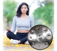 Juego de batería de mano de acero D Minor de 440 Hz, color morado vibrante, ideal para adultos y niños, incluye 9 tonos, 2 mazos, soporte, funda suave y paño de limpieza, instrumento musical perfecto