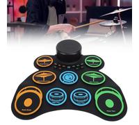 Juego de Batería Electrónica, Almohadilla de Batería Enrollable, Kit de Batería Enrollable, Altavoz Incorporado, Múltiples Efectos de Sonido, Batería de Práctica Electrónica