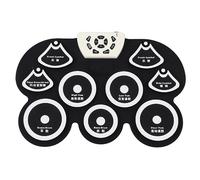 Juego de Batería Electrónica, Almohadilla de Práctica de Batería Enrollable de Múltiples Ritmos de Silicona Suave con Pedal para Juego Diario para Niños (tambor enrollable)