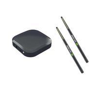 Juego de batería electrónica virtual, batería electrónica con detección de movimiento 3D, kit de baquetas virtuales portátiles con pedal, convertidor de audio, batería eléctrica de mesa para