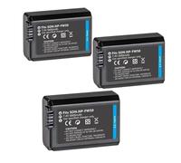 Juego de batería for cámara NP-FW50 de 6800mAh, Compatible con Sony, | Compatible con AlphaA,6000,A6500,A6300,A6400,A7,A7II,A7RII,A7SII,A7S,A7S2,A7R(3PCS)