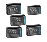 Juego de batería for cámara NP-FW50 de 6800mAh, Compatible con Sony, | Compatible con AlphaA,6000,A6500,A6300,A6400,A7,A7II,A7RII,A7SII,A7S,A7S2,A7R(5PCS)