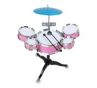 AWHAO Juego de batería para niños, Juguete Musical, Instrumentos Musicales Ligeros, batería de Jazz para jardín de Infantes, Preescolar, día del niño, Rosa
