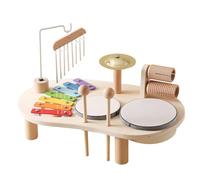Juego de batería para niños - Kit de batería para niños, kit de batería educativa, xilófono sentido, mesa musical Top Play Set