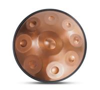 Juego de batería profesional con bolsa de acero en re menor, 440 Hz, superficie de latón con bolsa de mano suave, color dorado, 9 notas, 432 Hz