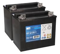 Juego de baterías para aspiradora Gansow CT15 2 x 12 V 28 Ah de plomo resistente a ciclos