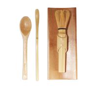 Juego de batidor de matcha BambooMN - Bandeja delgada dorada Chasen (batidor de t )