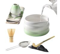 Juego De Batidor Matcha | Set De Matcha Con Batidor Y Cuenco,Kit De Té Japonés De 7 Piezas Con Colador Soporte Cuchara Y Cucharilla Para Hombres Mujeres Amantes Del Té Ceremonia