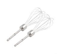 Juego de batidora de mano de acero inoxidable para modelos Kenwood Beach - 304 accesorios de batidor de huevos turbo de grado alimenticio de 17,5/21,5/18 cm, juego de 2 piezas apto para lavavajillas