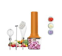 Juego de Batidora de Varillas y Espumador de Leche, Picadora Eléctrica Mini Recargable, 4 Velocidades, Mezclador, Mini Picadora para Picar, Triturar y Hacer Puré, 300ML