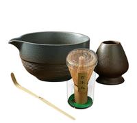 Juego de batidores de té Matcha - Juego de batidor Chasen, juego de preparación Matcha, cuenco para matcha con boquilla, batidor matcha, pala y soporte para batidor, juego Matcha para ceremonia del té