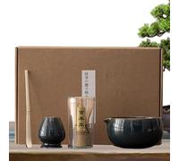 Juego De Batidores - Kit De Cuencos Matchade Cerámica De4 Piezas Con Pico | Herramientas Japonesas Para La Ceremonia Del Té, Soporte Para Cuchara Batidora Paraa Uso Diario En El Hogar, Disfrut