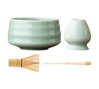 Juego de batidores Matc-ha - Juego de Mat-cha japonés | Kit de batidor y cuchara Mat-chas, kit japonés para hacer Mat-chas | Juegos de accesorios de 4 piezas para la ceremonia del té japonéss aman