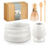 Juego De Batidores Matcha,5 Piezas Cuenco Batidor De Matcha,Juego De Batidores De Matcha,Juego De Batidor Matcha Per La Preparazione Tradizionale Del Tè Matcha(Blanco)