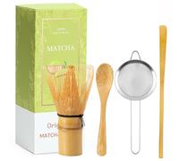 Juego de batidores Matcha de 3 - 100 puntas de batidor Matcha, cuchara tradicional, cuchara tradicional batidor japonés hecho a mano