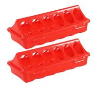 Juego de bebedero para aves de codorniz, dispensador de alimentación a prueba de paso | Kit de alimentación duradero de 6 hidrataciones, diseño portátil de flujo de suministro múltiple para patos