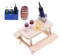Juego de Bebidas Tiny Home: Kit de Mini cáliz para Copas de Vino, Surtido de cestas carmesí para Pub pequeño, bóveda de Barril de Cerveza pequeña | Escaparate de de casa de Juegos, diversión i