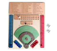 Juego de béisbol de madera - Juego de mesa de estrategia de mármol de dados, tablero de juego de madera | Actividad de la junta deportiva de escritorio interactiva, juego de juego de béisbol de madera
