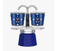 Juego de Bialetti Mini Express Navidad 2025, Moka de Aluminio, Cafetera Azul de