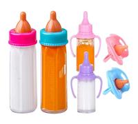 Juego de biberones para muñecas con chupetes biberones mágicos para muñecas con leche o jugo que desaparece accesorios divertidos para de simulación para niños