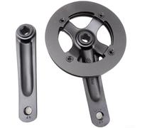 Juego de bielas de aleación de aluminio de 140 mm, cónico cuadrado con plato 28T 30T 32T para jóvenes, plegable, para bicicleta, marco pequeño, componentes de ciclo compacto, negro (32T)