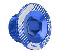 Juego de Bielas de Bicicleta, Cubierta de Manivela, Tornillo de Manivela Compatible con Accesorios Shimano Ixf, Aleación de Aluminio(Tapa de biela M18 Azul)