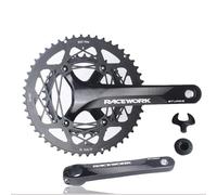 Juego de bielas for bicicleta de carretera, 110 BCD, 170 mm, bielas huecas integradas, 34-50T / 53-39T, plato doble, aleación de aluminio(53-39T)