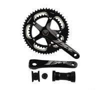 Juego de bielas para bicicleta de carretera 53-39T, doble plato de 170 mm, manivela de aleación de aluminio 130BCD con soporte inferior, compatible con bicicletas de velocidad 10/11 para entusiastas