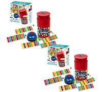 Juego de Bingo de Combinación de Colores, Juego Rápido de Agarrar Cuentas, Juegos Educativos de Ritmo Rápido, 90 Cuentas y 6 Tarjetas de Código, 1 Campana y Caja de Cuentas para Grupos (2 pcs)