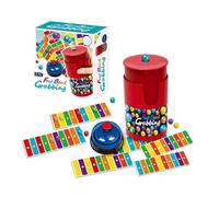 Juego de Bingo de Combinación de Colores, Juego Rápido de Agarrar Cuentas, Juegos Educativos de Ritmo Rápido, 90 Cuentas y 6 Tarjetas de Código, 1 Campana y Caja de Cuentas para Grupos (1 pcs)