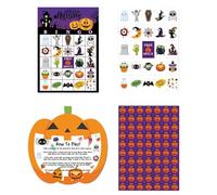 Juego De Bingo De Halloween - Cartas De Jugadores | Tarjetas De Mesa De | 24 Jugadores De Halloween Carnival Games | Reunir Cartea De Juego Para Una Sala De Viajes De Clase Familiar De V