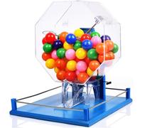 Juego de bingo de lujo con 100 bolas, jaula de bingo automática y máquina de lotería manual, perfecto para grupos grandes y fiestas