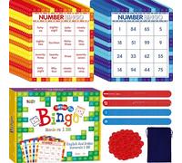Juego de Bingo de Números, Juego de Tablero de Bingo de Números del 1 al 100 Aprender y Contar para Leer 2 Versiones Juego de Reconocimiento de Números para Niños de 5 a 12 Años