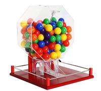 Juego de bingo electrónico con tambor de lotería manual, 100 bolas, selector de manivela para selección de números aleatorios, ideal para fiestas, lugares de entretenimiento y centros comerciales