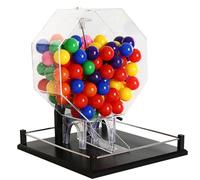 Juego de bingo electrónico con tambor de lotería manual, 100 bolas, selector de manivela para selección de números aleatorios, ideal para fiestas, lugares de entretenimiento y centros comerciales
