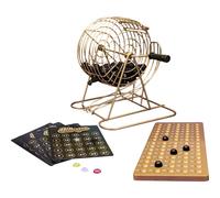 Juego de bingo familiar Fizz Creations Blingo Gold con tambor metálico